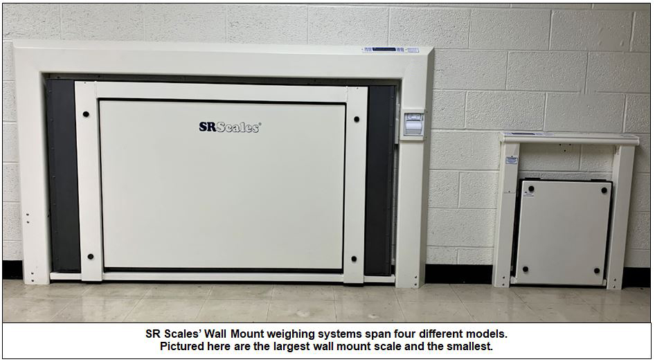 Large and small wall mount scales